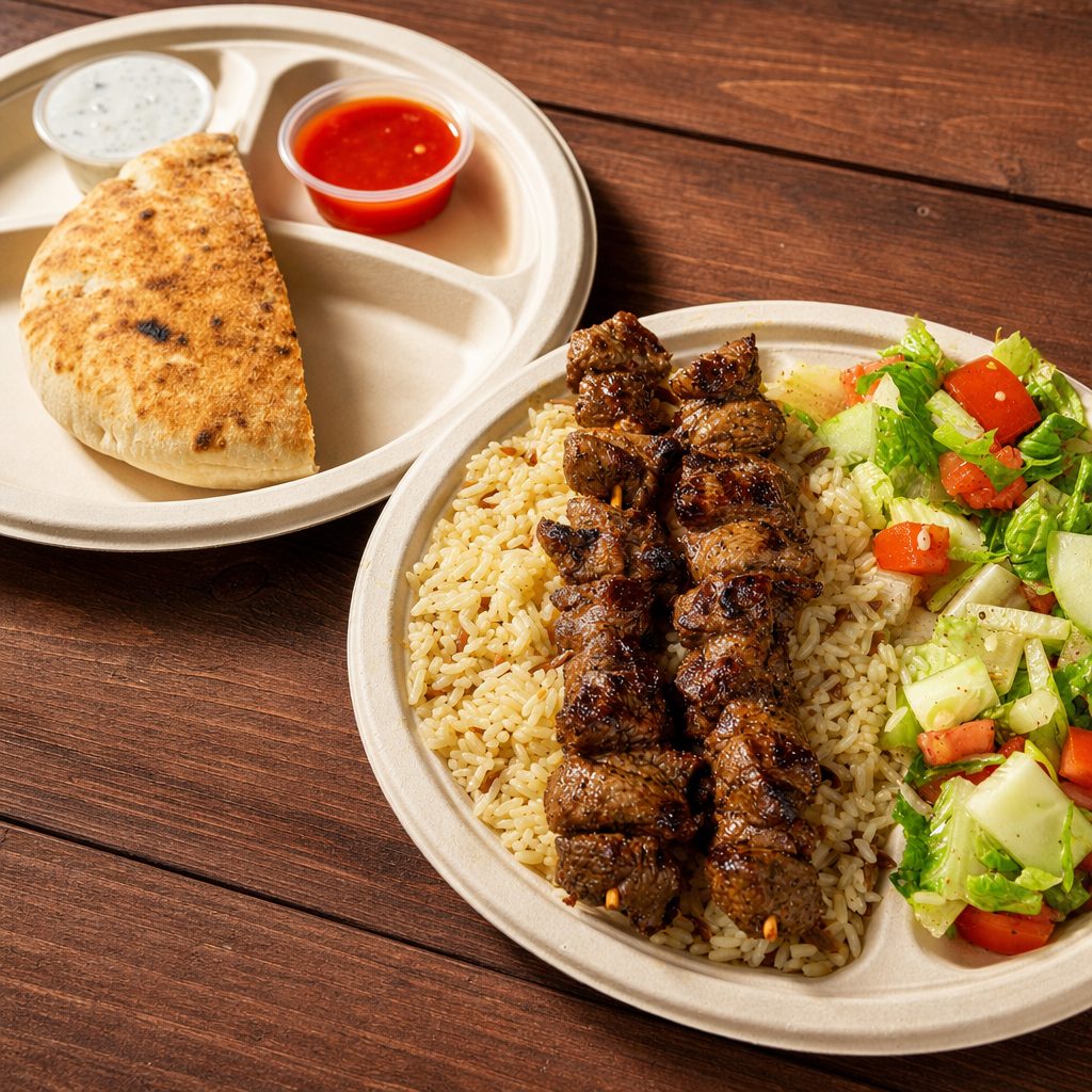Large Lamb Kebab Platter.