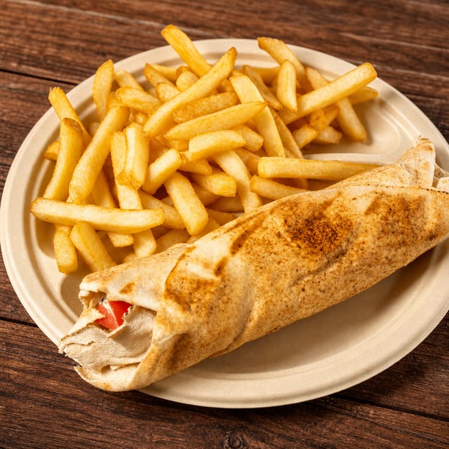 Mixed pita wrap.